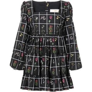Agua by Agua Bendita Avena Black Floral Mini Dress